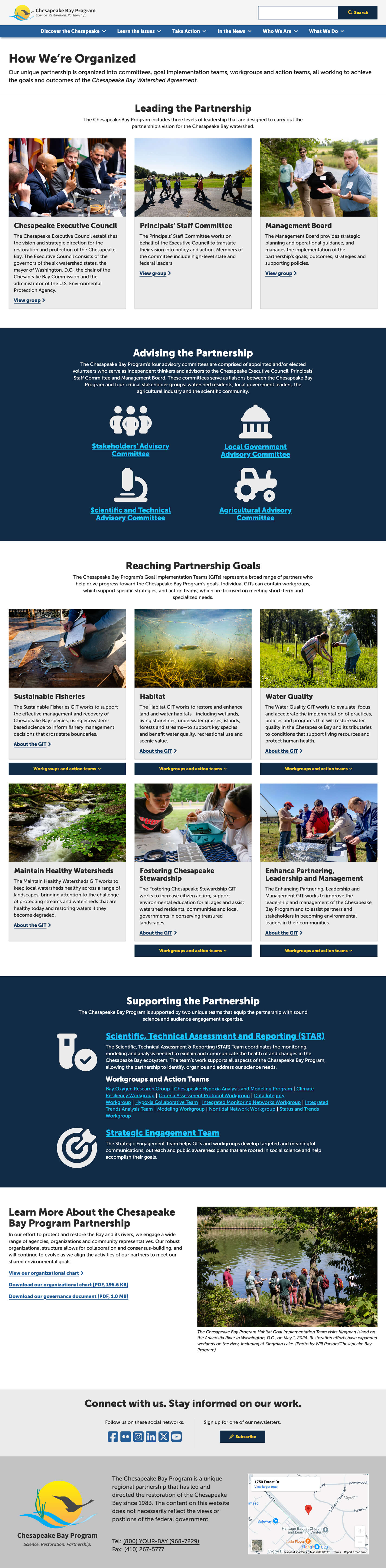 Redesigned How We're Organized Page