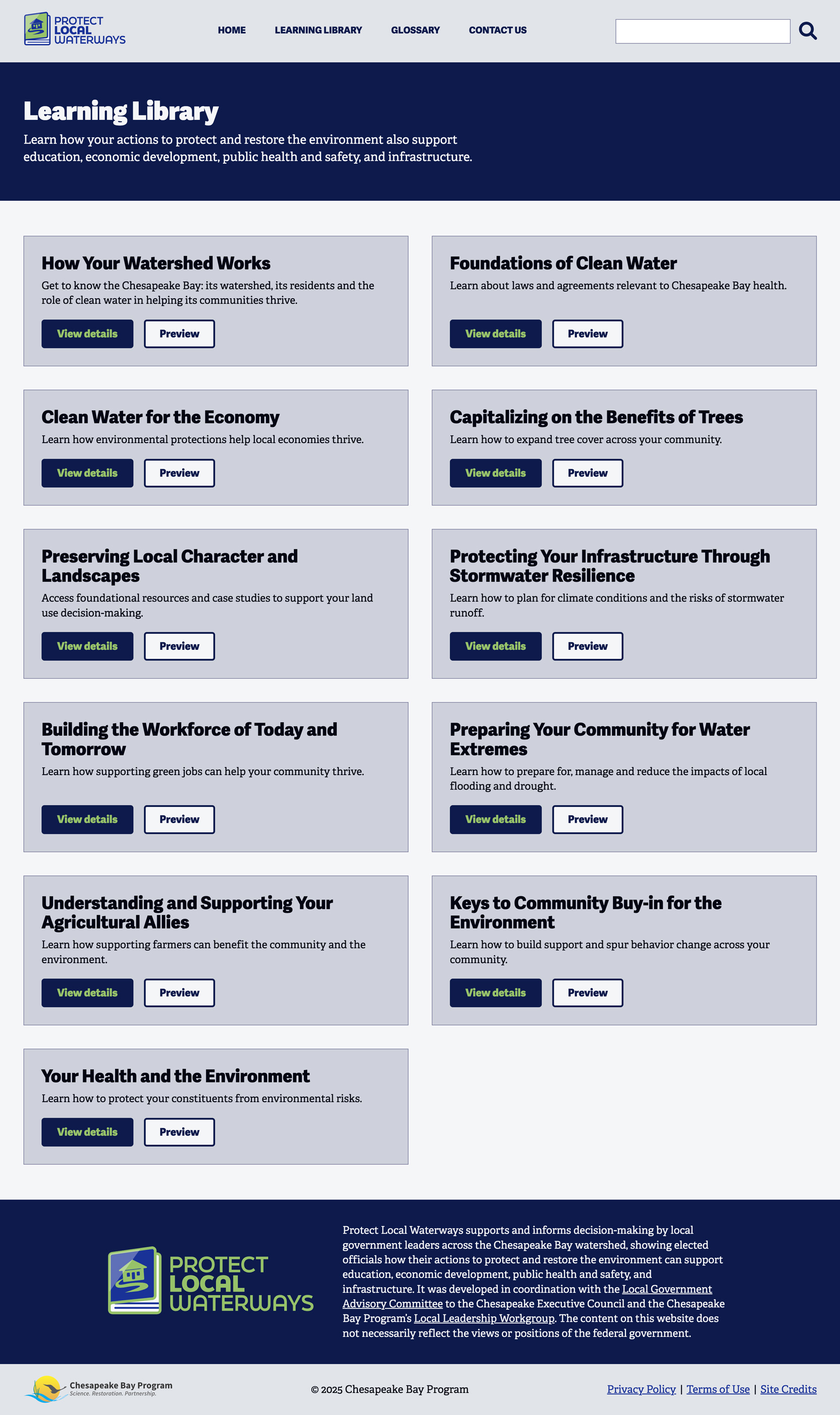 Protect Local Waterways Homepage