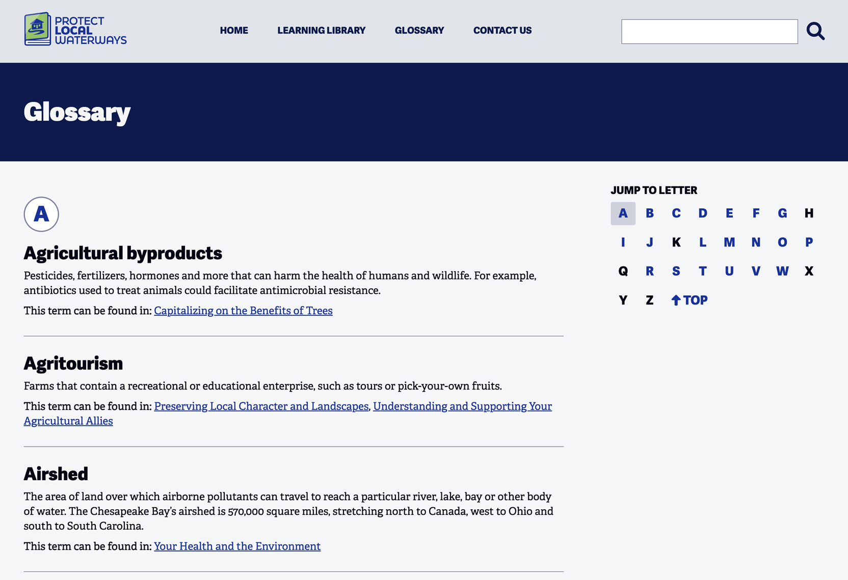 Protect Local Waterways Homepage