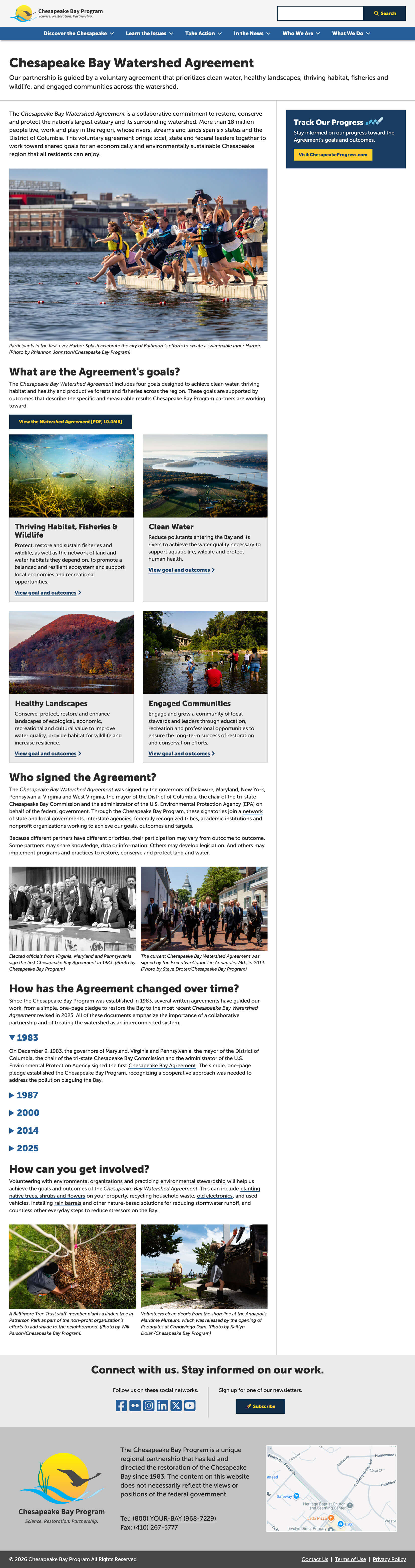 Updated Chesapeake Watershed Agreement Page