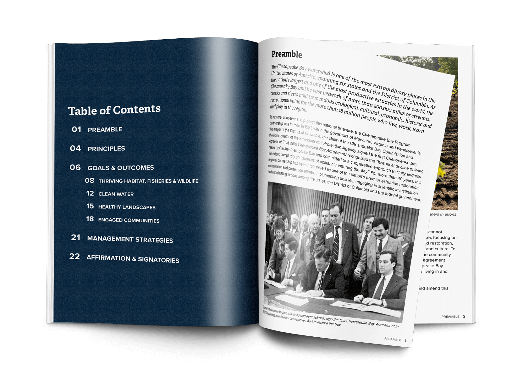 Interior spread showing chapter opener, imagery, and hierarchy